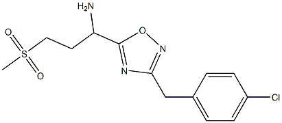 1-{3-[(4-chlorophenyl)methyl]-1,2,4-oxadiazol-5-yl}-3-methanesulfonylpropan-1-amine Struktur