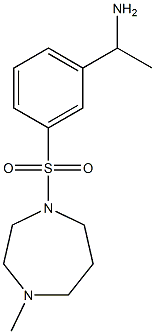 1-{3-[(4-methyl-1,4-diazepane-1-)sulfonyl]phenyl}ethan-1-amine Struktur