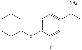 1-{3-fluoro-4-[(2-methylcyclohexyl)oxy]phenyl}ethan-1-amine Struktur