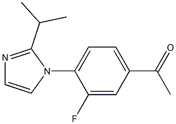 1-{3-fluoro-4-[2-(propan-2-yl)-1H-imidazol-1-yl]phenyl}ethan-1-one Struktur