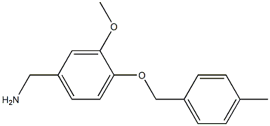 1-{3-methoxy-4-[(4-methylbenzyl)oxy]phenyl}methanamine Struktur