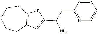 1-{4H,5H,6H,7H,8H-cyclohepta[b]thiophen-2-yl}-2-(pyridin-2-yl)ethan-1-amine Struktur