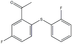 1-{5-fluoro-2-[(2-fluorophenyl)sulfanyl]phenyl}ethan-1-one Struktur