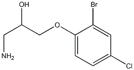 1-amino-3-(2-bromo-4-chlorophenoxy)propan-2-ol Struktur