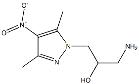 1-amino-3-(3,5-dimethyl-4-nitro-1H-pyrazol-1-yl)propan-2-ol Struktur