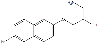 1-amino-3-[(6-bromo-2-naphthyl)oxy]propan-2-ol Struktur