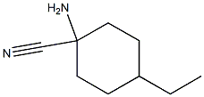 1-amino-4-ethylcyclohexanecarbonitrile Struktur