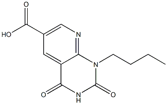 1-butyl-2,4-dioxo-1,2,3,4-tetrahydropyrido[2,3-d]pyrimidine-6-carboxylic acid Struktur