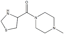 1-methyl-4-(1,3-thiazolidin-4-ylcarbonyl)piperazine Struktur