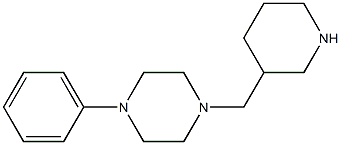 1-phenyl-4-(piperidin-3-ylmethyl)piperazine Struktur