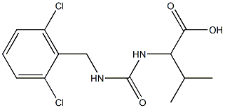 2-({[(2,6-dichlorophenyl)methyl]carbamoyl}amino)-3-methylbutanoic acid Struktur