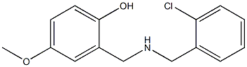 2-({[(2-chlorophenyl)methyl]amino}methyl)-4-methoxyphenol Struktur