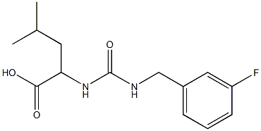 2-({[(3-fluorobenzyl)amino]carbonyl}amino)-4-methylpentanoic acid Struktur