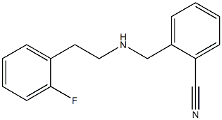 2-({[2-(2-fluorophenyl)ethyl]amino}methyl)benzonitrile Struktur