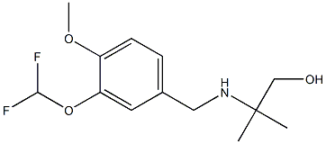 2-({[3-(difluoromethoxy)-4-methoxyphenyl]methyl}amino)-2-methylpropan-1-ol Struktur