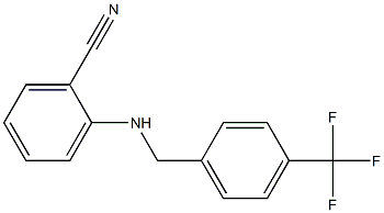 2-({[4-(trifluoromethyl)phenyl]methyl}amino)benzonitrile Struktur