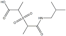 2-({1-[(2-methylpropyl)carbamoyl]ethane}sulfonyl)propanoic acid Struktur