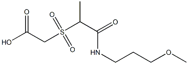 2-({1-[(3-methoxypropyl)carbamoyl]ethane}sulfonyl)acetic acid Struktur