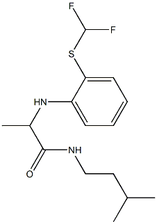 2-({2-[(difluoromethyl)sulfanyl]phenyl}amino)-N-(3-methylbutyl)propanamide Struktur