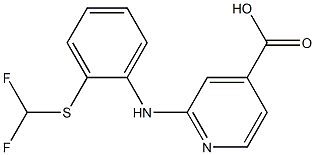 2-({2-[(difluoromethyl)sulfanyl]phenyl}amino)pyridine-4-carboxylic acid Struktur