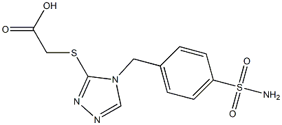 2-({4-[(4-sulfamoylphenyl)methyl]-4H-1,2,4-triazol-3-yl}sulfanyl)acetic acid Struktur