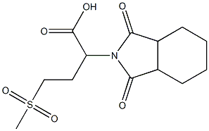 2-(1,3-dioxo-octahydro-1H-isoindol-2-yl)-4-methanesulfonylbutanoic acid Struktur