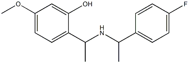 2-(1-{[1-(4-fluorophenyl)ethyl]amino}ethyl)-5-methoxyphenol Struktur