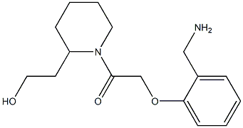 2-(1-{[2-(aminomethyl)phenoxy]acetyl}piperidin-2-yl)ethanol Struktur