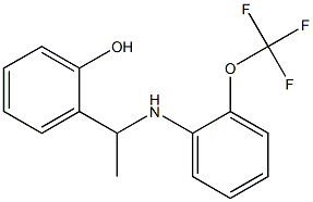 2-(1-{[2-(trifluoromethoxy)phenyl]amino}ethyl)phenol Struktur