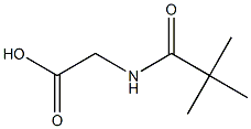 2-(2,2-dimethylpropanamido)acetic acid Struktur