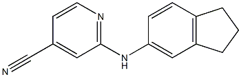 2-(2,3-dihydro-1H-inden-5-ylamino)pyridine-4-carbonitrile Struktur