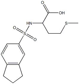 2-(2,3-dihydro-1H-indene-5-sulfonamido)-4-(methylsulfanyl)butanoic acid Struktur