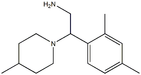 2-(2,4-dimethylphenyl)-2-(4-methylpiperidin-1-yl)ethanamine Struktur