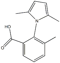 2-(2,5-dimethyl-1H-pyrrol-1-yl)-3-methylbenzoic acid Struktur