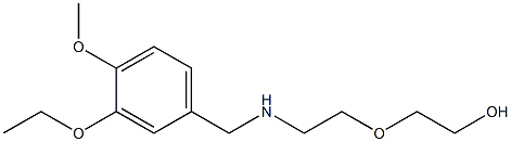 2-(2-{[(3-ethoxy-4-methoxyphenyl)methyl]amino}ethoxy)ethan-1-ol Struktur