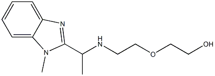 2-(2-{[1-(1-methyl-1H-1,3-benzodiazol-2-yl)ethyl]amino}ethoxy)ethan-1-ol Struktur