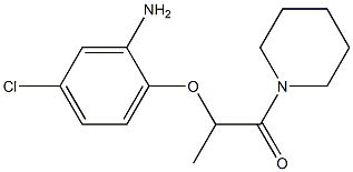 2-(2-amino-4-chlorophenoxy)-1-(piperidin-1-yl)propan-1-one Struktur