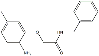 2-(2-amino-5-methylphenoxy)-N-benzylacetamide Struktur