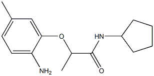 2-(2-amino-5-methylphenoxy)-N-cyclopentylpropanamide Struktur