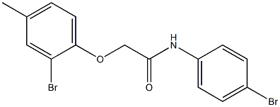 2-(2-bromo-4-methylphenoxy)-N-(4-bromophenyl)acetamide Struktur