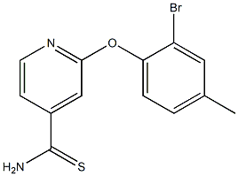 2-(2-bromo-4-methylphenoxy)pyridine-4-carbothioamide Struktur