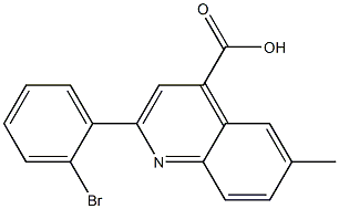 2-(2-bromophenyl)-6-methylquinoline-4-carboxylic acid Struktur