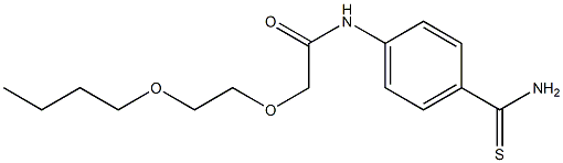 2-(2-butoxyethoxy)-N-(4-carbamothioylphenyl)acetamide Struktur