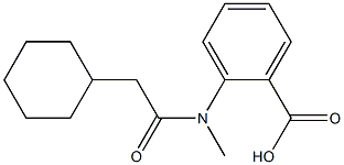 2-(2-cyclohexyl-N-methylacetamido)benzoic acid Struktur