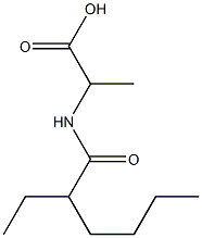 2-(2-ethylhexanamido)propanoic acid Struktur