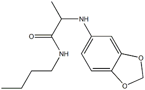 2-(2H-1,3-benzodioxol-5-ylamino)-N-butylpropanamide Struktur