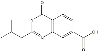 2-(2-methylpropyl)-4-oxo-3,4-dihydroquinazoline-7-carboxylic acid Struktur