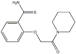 2-(2-oxo-2-piperidin-1-ylethoxy)benzenecarbothioamide Struktur