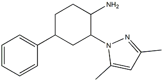 2-(3,5-dimethyl-1H-pyrazol-1-yl)-4-phenylcyclohexanamine Struktur