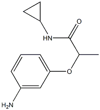 2-(3-aminophenoxy)-N-cyclopropylpropanamide Struktur